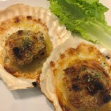 魚焼きグリルで♪ホタテのバジルパン粉焼き